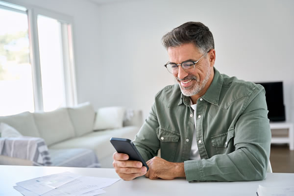 man on phone